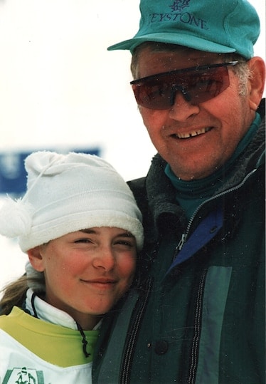Lindsey Vonn with her grandfather Don Kildow