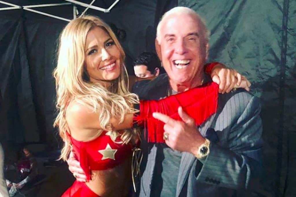 Ric Flair and Torrie Wilson.