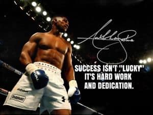 Anthony Joshua quote on success