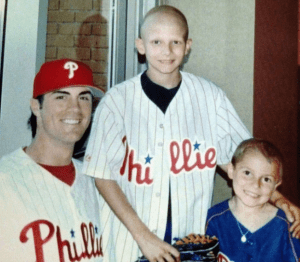 Devin Smeltzer meeting Chase Utley while battling Cancer