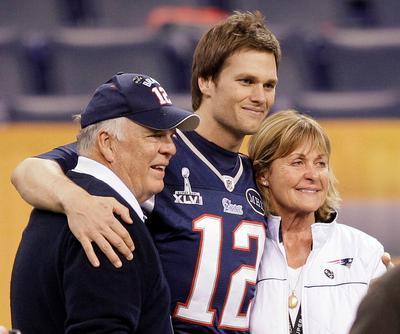 Brady with his coach