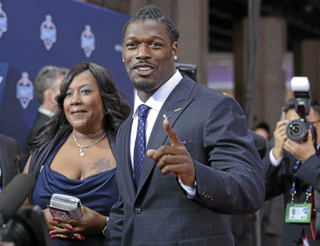 Clowney with his mother, Josenna