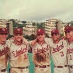 Hinch(17) with College Baseball team in Stanford
