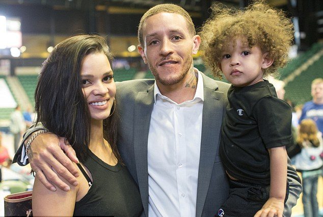 Caressa Suzzette Madden And Delonte West With Their Son 