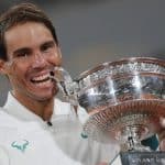 Rafael Nadal with his precious award