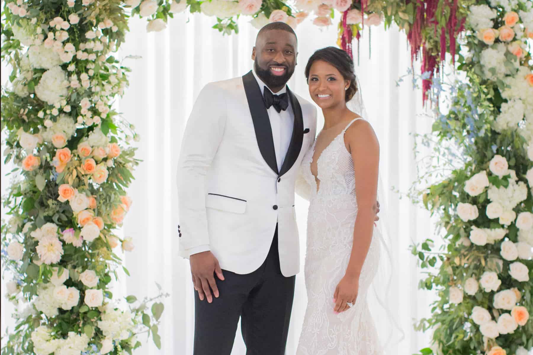 Raymond With Wife Tabitha Tuggle On Their Wedding Day