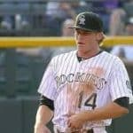 Rutledge playing for Rockies