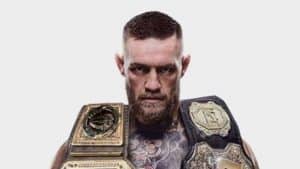 Conor McGregor with his championship belt.