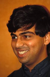 A young Vishwanathan Anand at a match in France