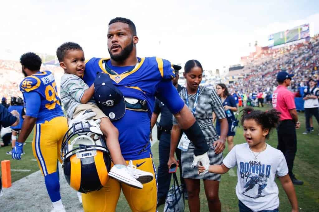 Aaron Donald With His Kids