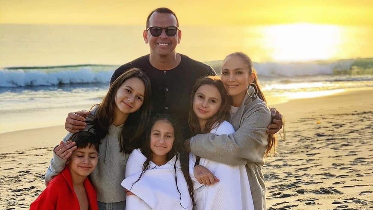 Alex Rodriguez With His Family