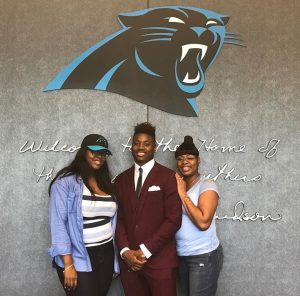Curtis with his mother and sister