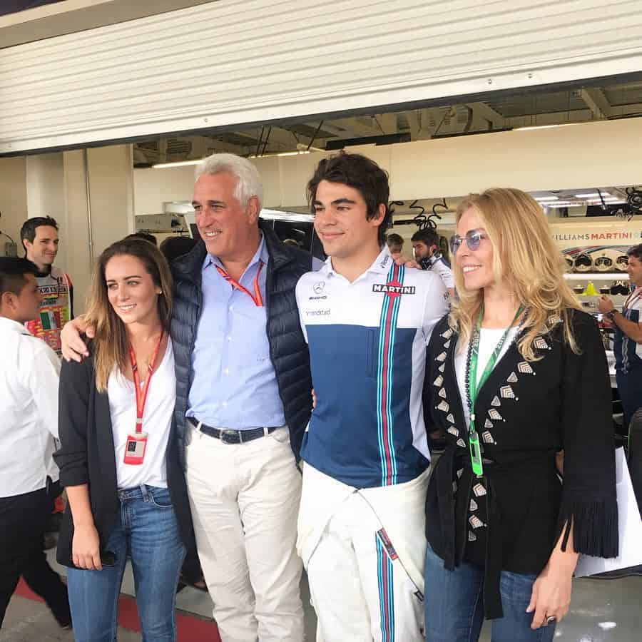 Lance Stroll with his family 