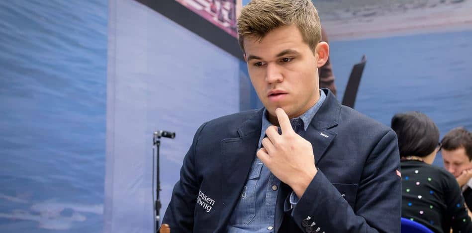 Magnus Carlsen in a match