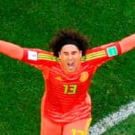 Mexican Goalkeeper Guillermo Ochoa after a save