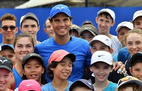 Rafael Nadal with kids