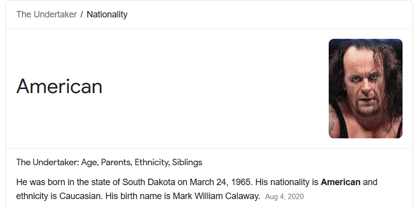 Mark Calaway – The Undertaker - Biography Line