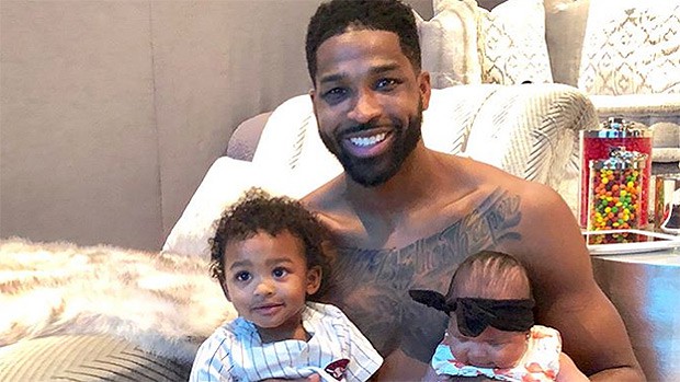 Tristan Thompson With His Kids