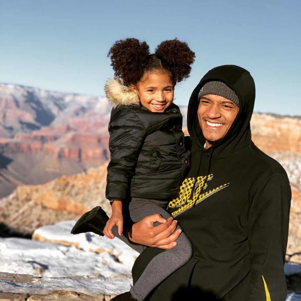 Chase with his daughter