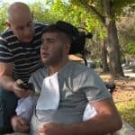 Colon with his father
