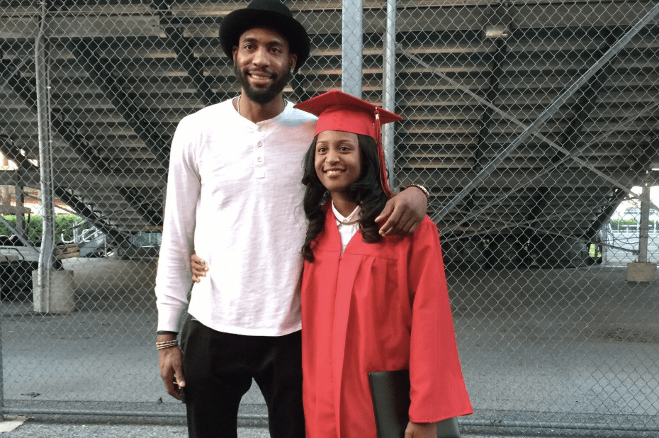 Rasual Butler With His Daughter, Raven