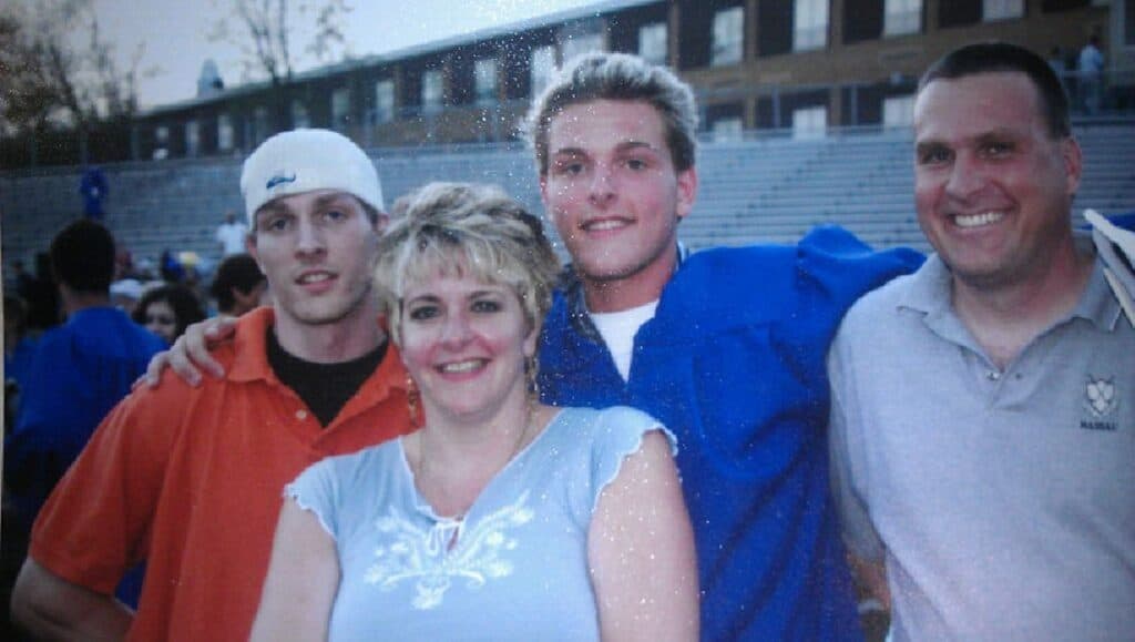 Pat McAfee with his family.