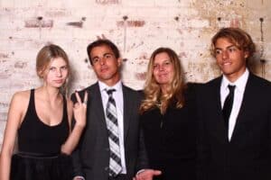 Curren Caples with his Family Peyton, Evan, and Shelley Caples