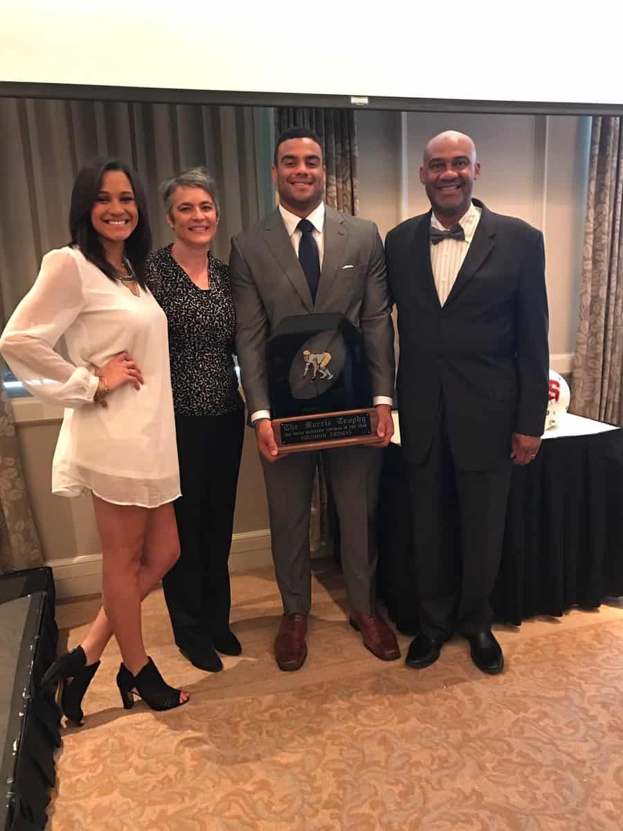 NFL PLayer Solomon Thomas With His Family