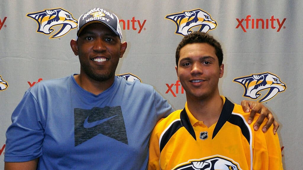 Popeye Jones with his son Seth Jones