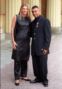 Naseem Hamed with his wife, Eleasha Elphinstone