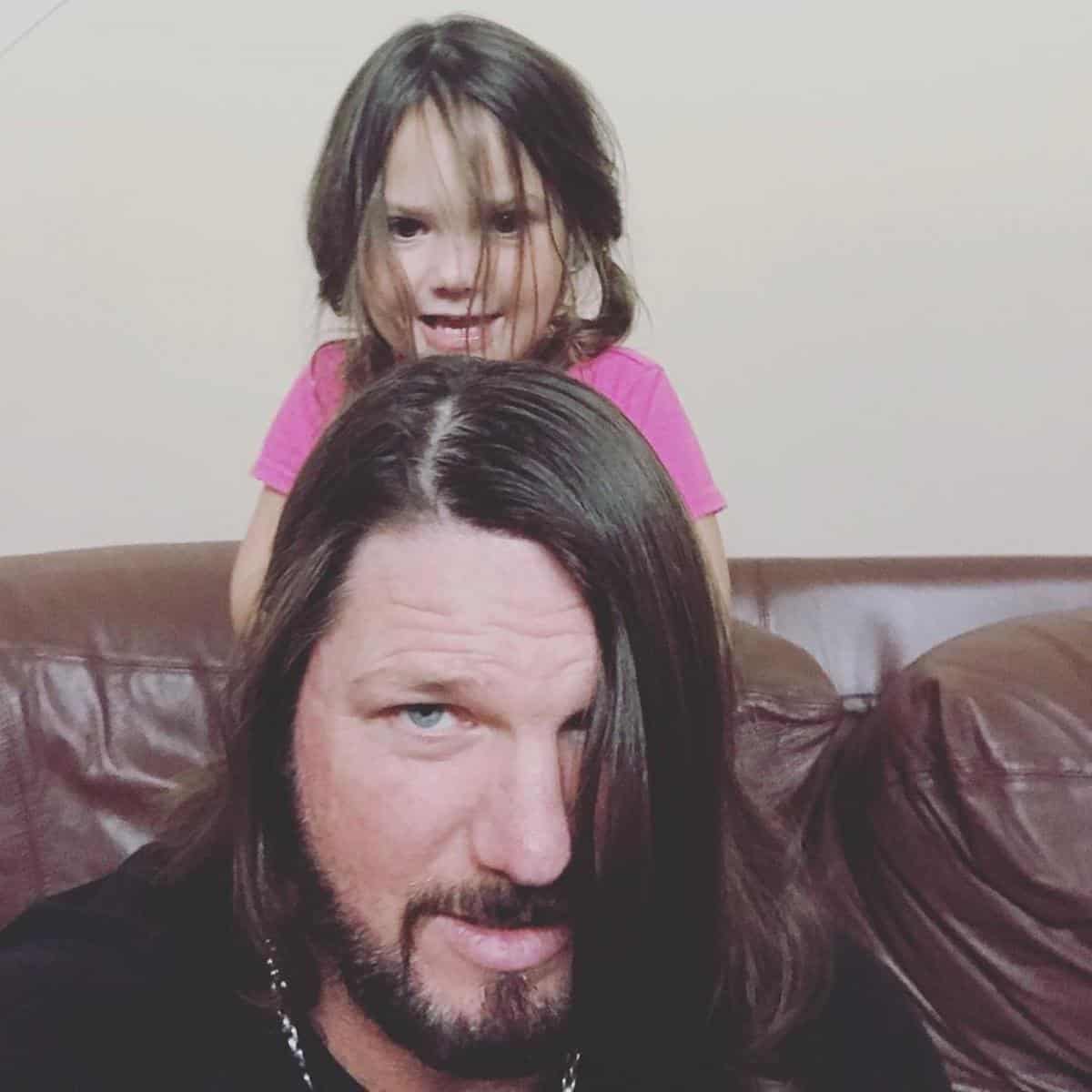 AJ Styles with daughter Anney