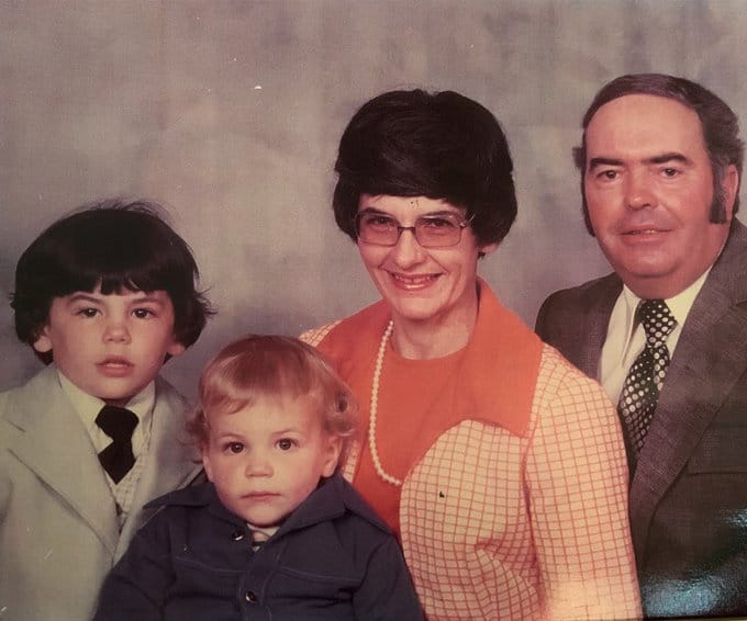 Jeff Hardy with his family