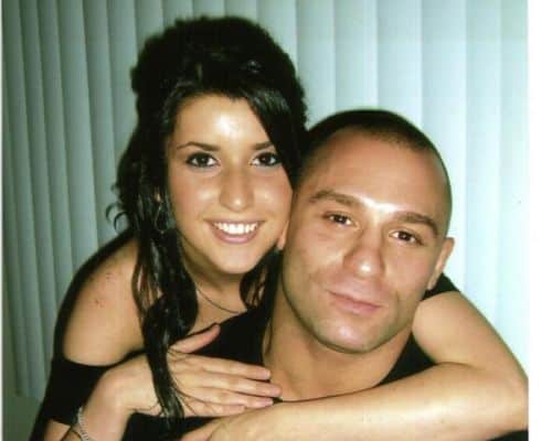 Matt Serra with wife.