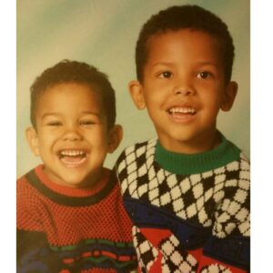 A young Cory and his brother