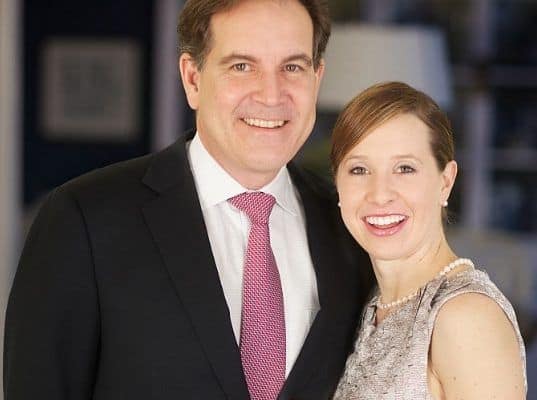 Jim Nantz with his wife, Courtney Richards