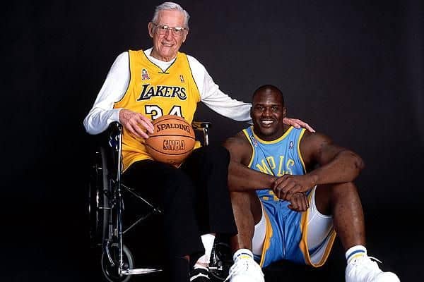 George Mikan With Shaquille O'Neal