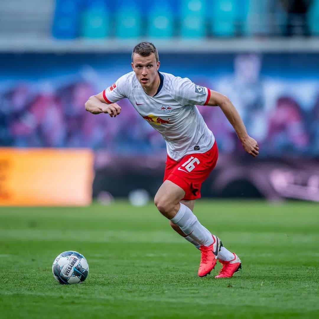 Lukas Klostermann playing for RB Leipzig
