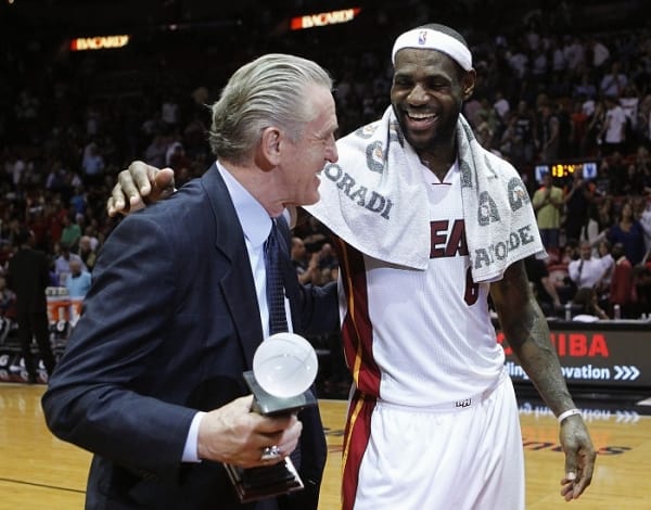 Pat Riley With LeBron James