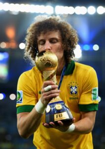 David Luiz Kissing Confederation Cup