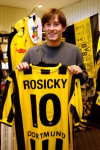 Tomas Rosicky with his Dortmund's kit