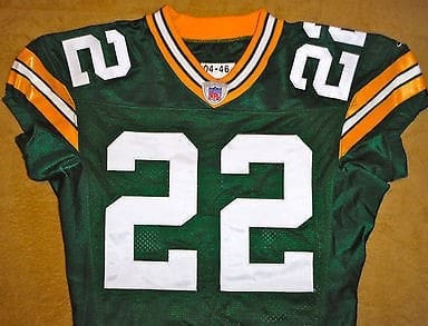 Manuel's jersey while representing the Packers