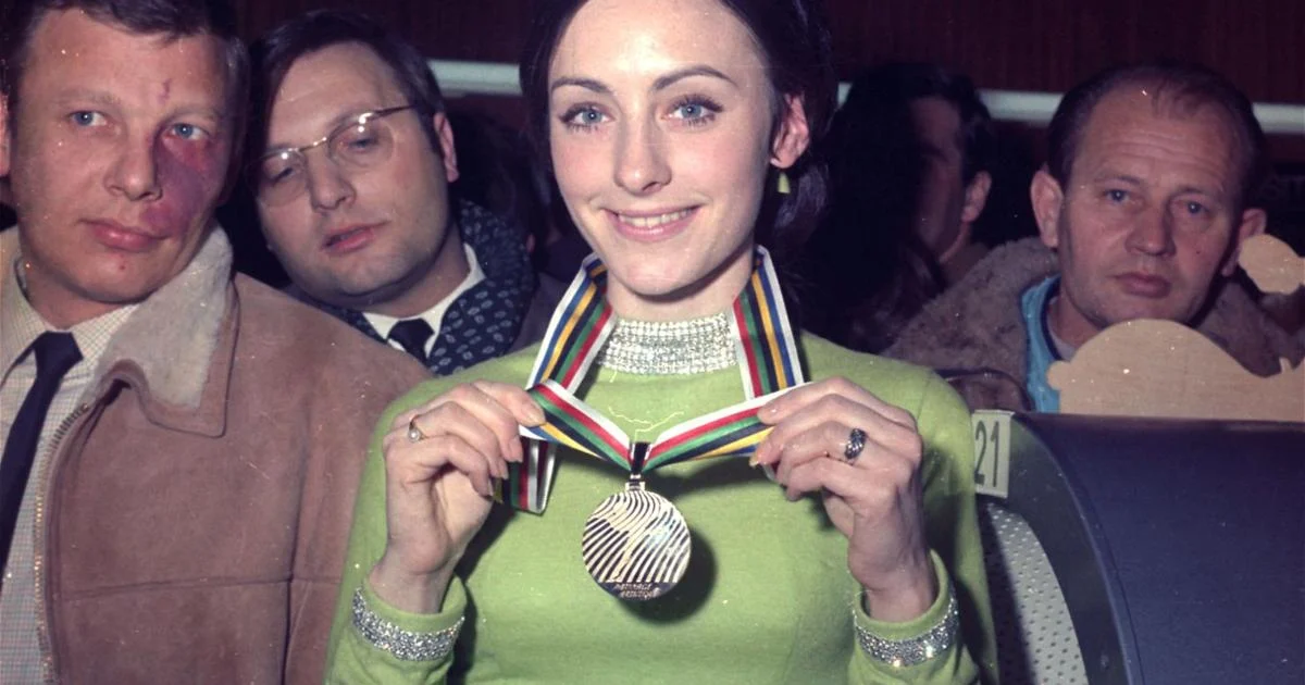  U.S. Figure Skater Peggy Won America's Only Gold Medal Of The Winter Olympic Games In Grenoble, France
