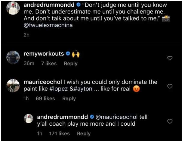 Andre making comments on his coach