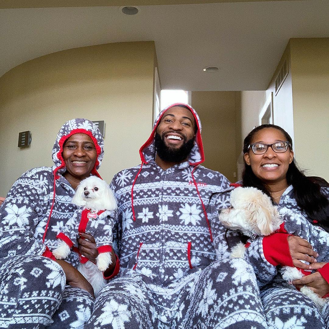 Drummond with his family celebrating Christmas