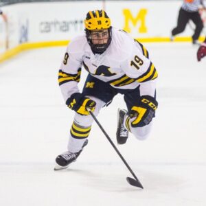 Dylan Larkin inside the rink