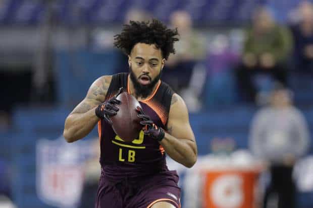 Emeke Egbule during NFL draft combine