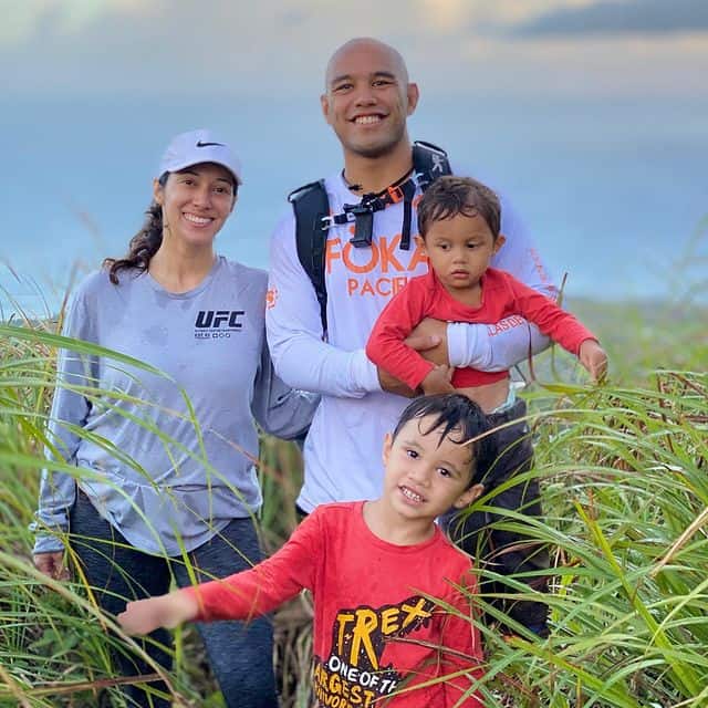 Frank Camacho with his wife and two sons