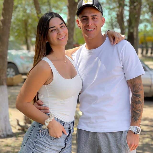 Pavon with his girlfriend