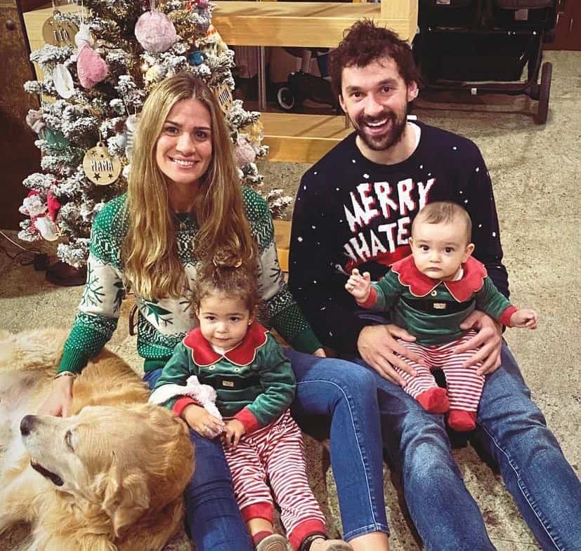 Sergio Llull with his family