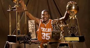 Kevin Durant with his Trophies
